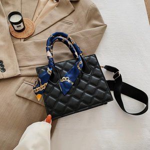 Portable Lattice PU Leather Crossbody Totes Women